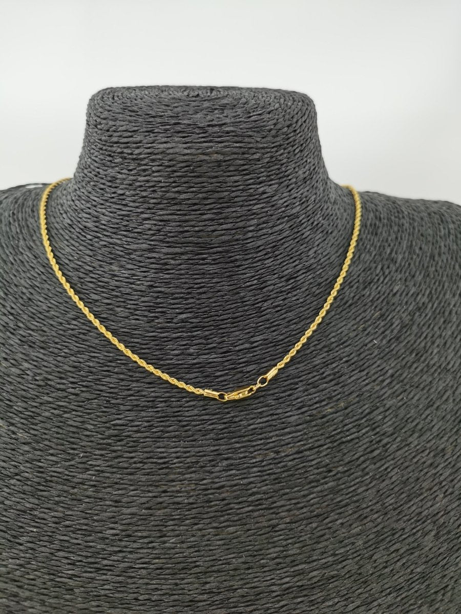 Gold Rope Necklace 23.5 inches | CN-0405 Clearance Pricing - DLUXCA