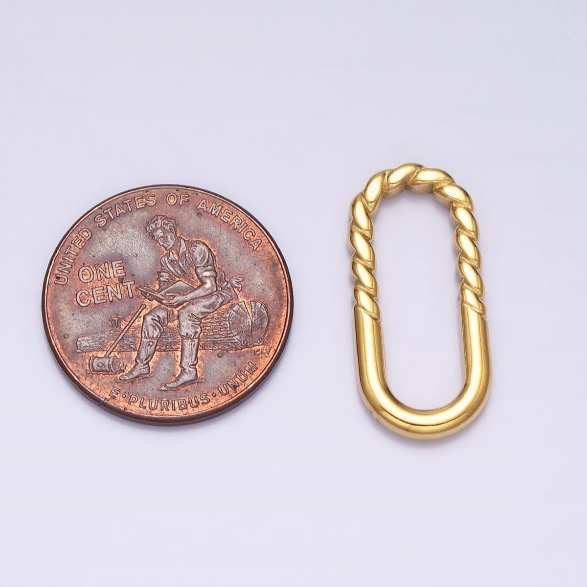 Gold, Silver 21mm Half Twisted Oblong Link Supply | Z-290 Z-291 - DLUXCA