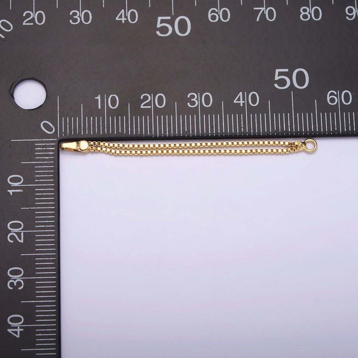 Gold, Silver 5mm Double Box Chain Open Loop Linear Earring Drop Jewelry Making Supply | Z-933 Z-934 - DLUXCA