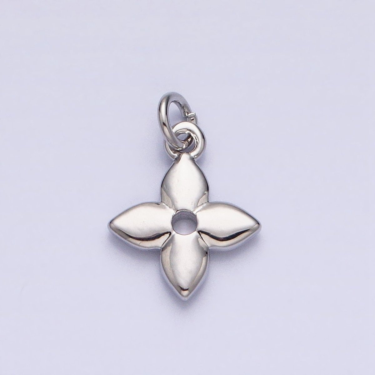 Gold, Silver Four-Leaf Flower Nature Add-On Charm | AC-617 AC-618 - DLUXCA