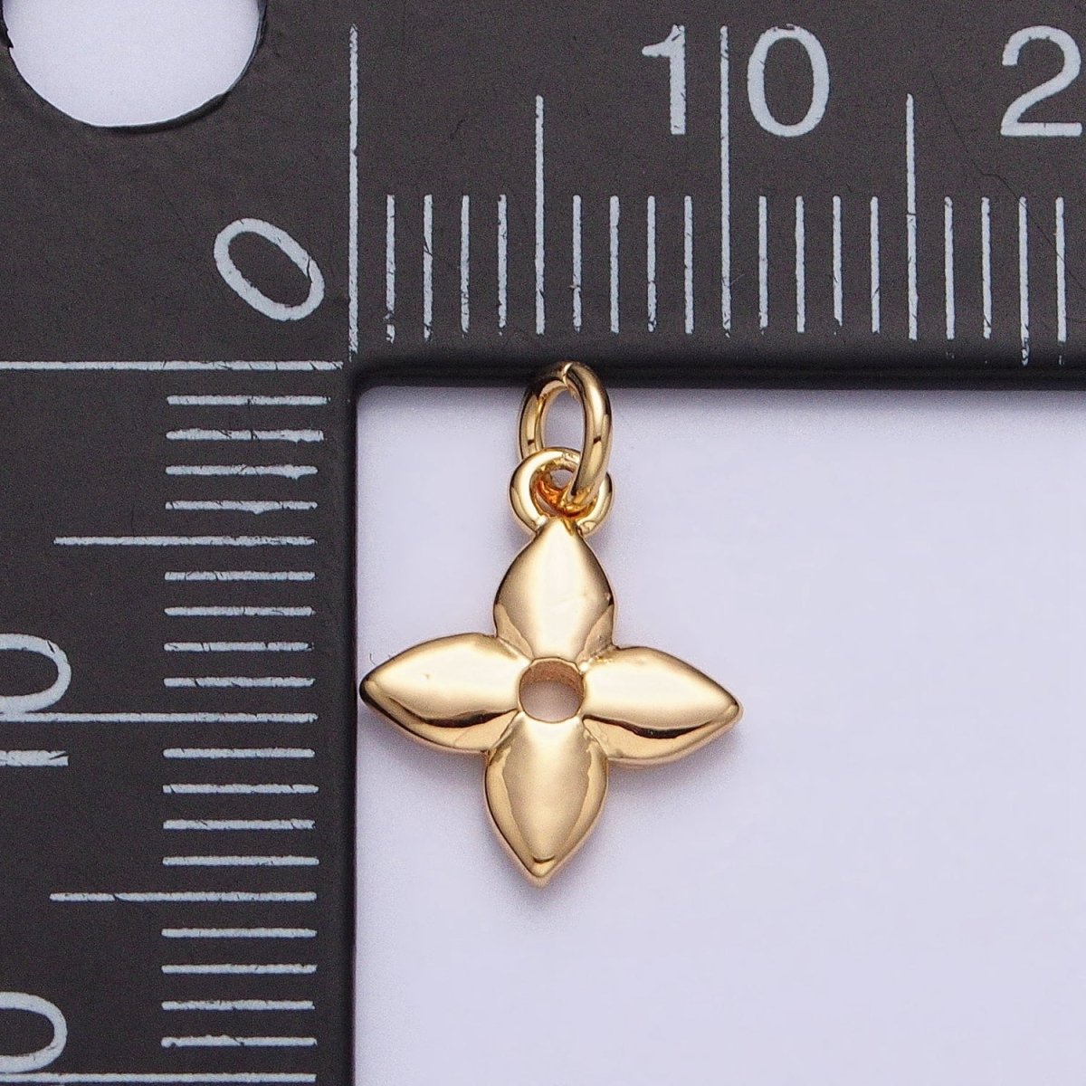 Gold, Silver Four-Leaf Flower Nature Add-On Charm | AC-617 AC-618 - DLUXCA