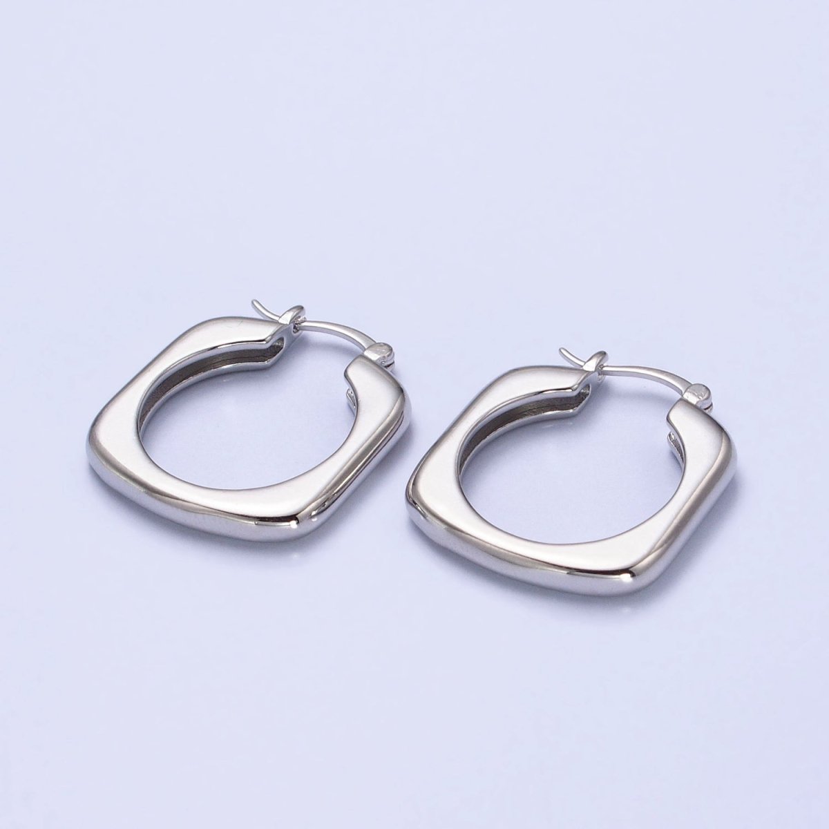 Gold, Silver Geometric Abstract Square Triangle Statement Latch Earrings | AB545 AB546 - DLUXCA