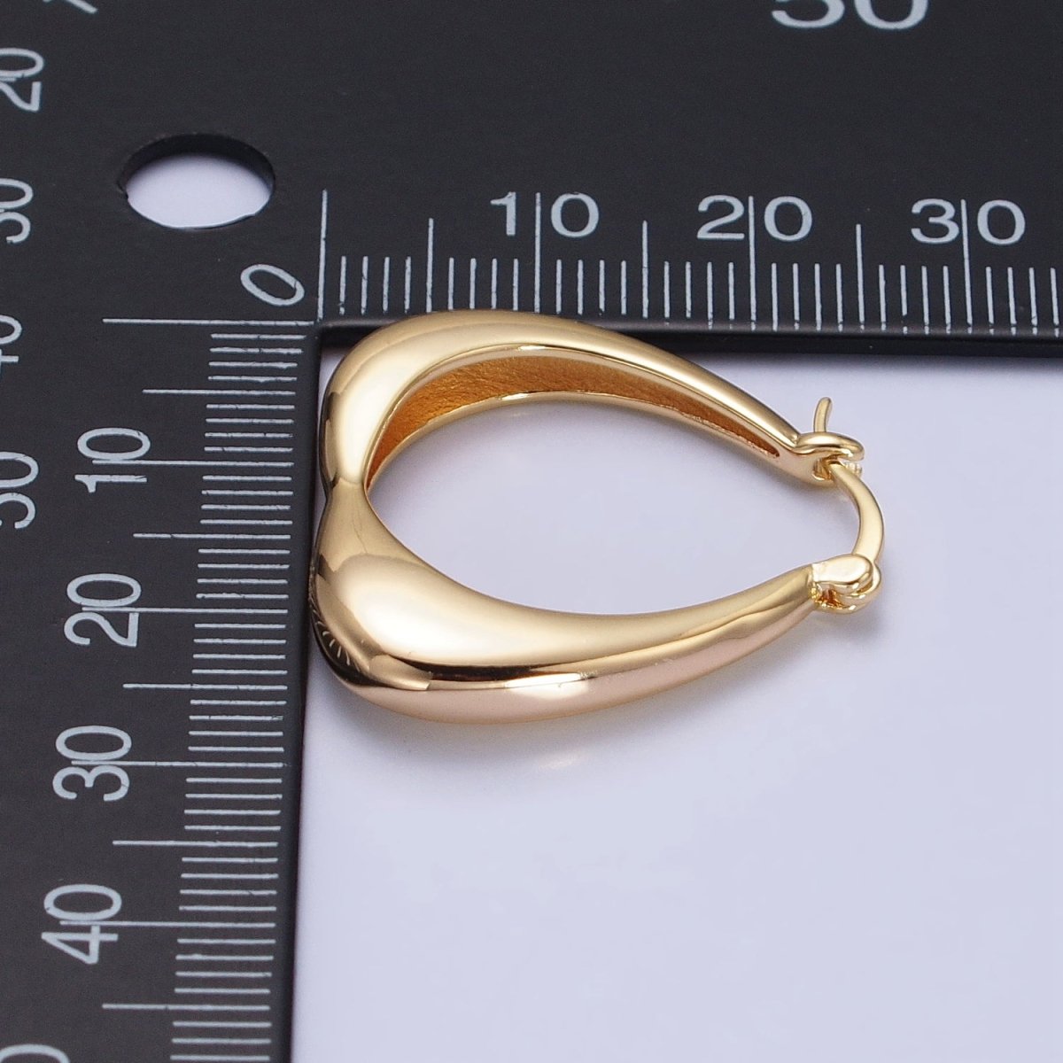 Gold, Silver Geometric Abstract Triangle Statement Latch Earrings | AB543 AB544 - DLUXCA