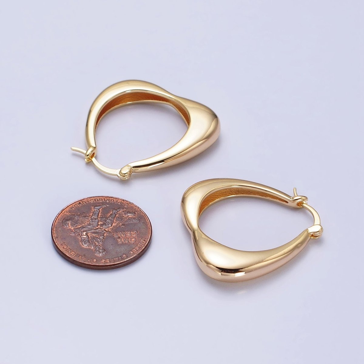 Gold, Silver Geometric Abstract Triangle Statement Latch Earrings | AB543 AB544 - DLUXCA