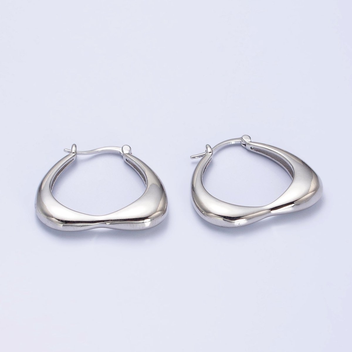 Gold, Silver Geometric Abstract Triangle Statement Latch Earrings | AB543 AB544 - DLUXCA