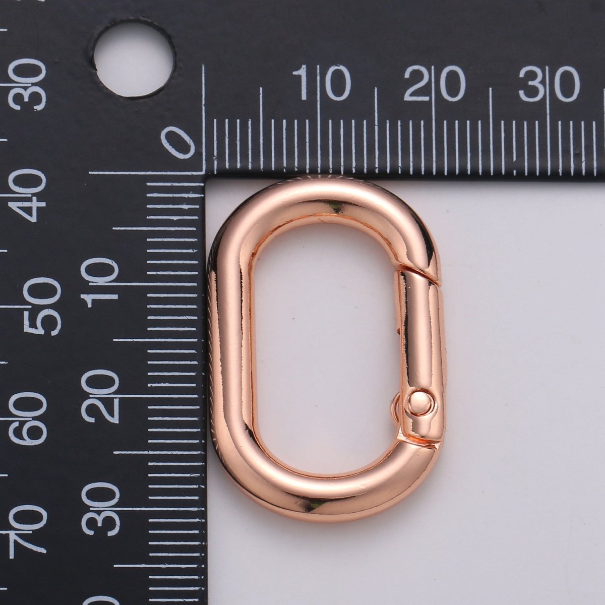 Gold, Silver, Rose Gold, Black Thick Push Gate Oval Clasp, Spring gate Clasp, 20x31mm Chunky Clasp for Statement Necklace L-028~L-031 - DLUXCA