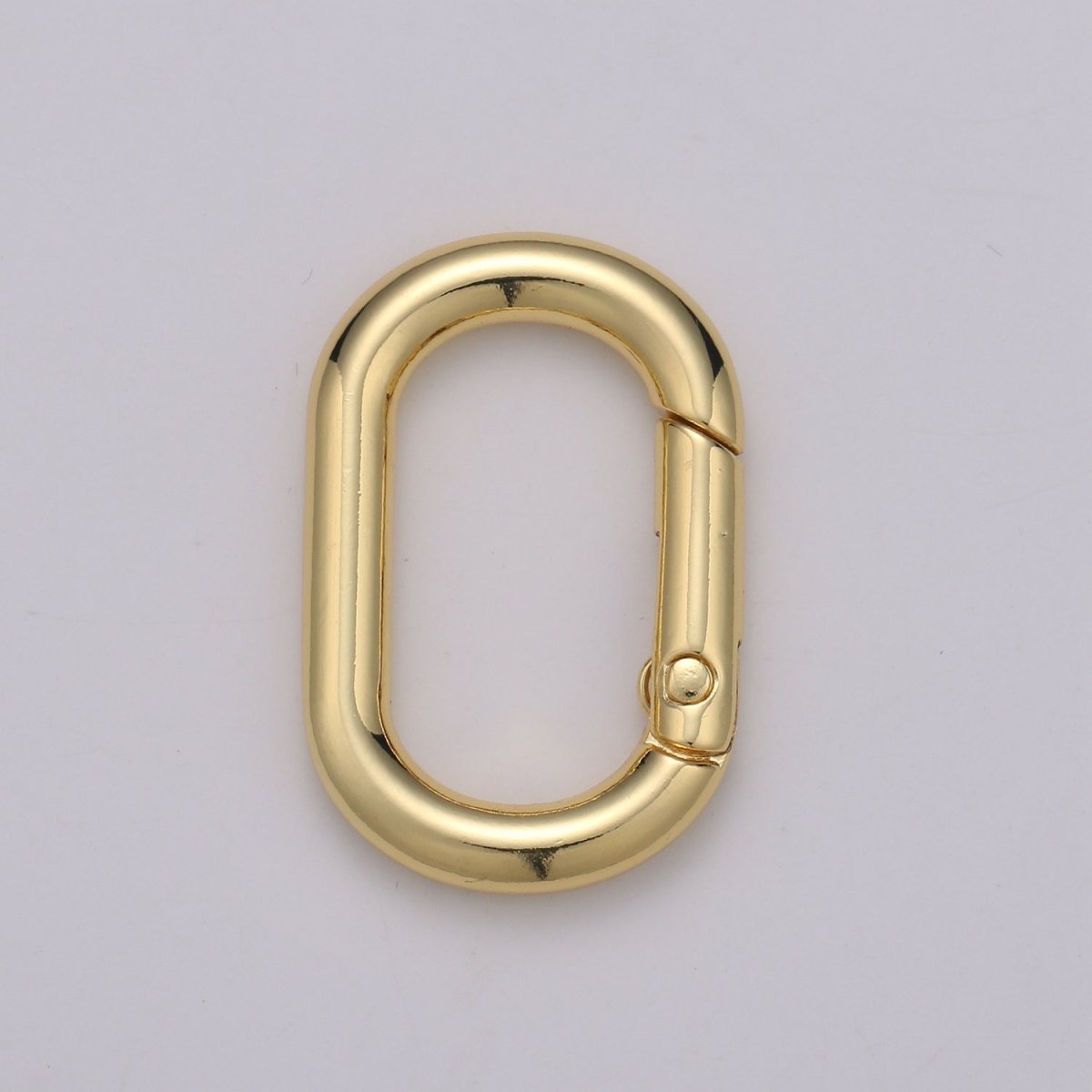 Gold, Silver, Rose Gold, Black Thick Push Gate Oval Clasp, Spring gate Clasp, 20x31mm Chunky Clasp for Statement Necklace L-028~L-031 - DLUXCA