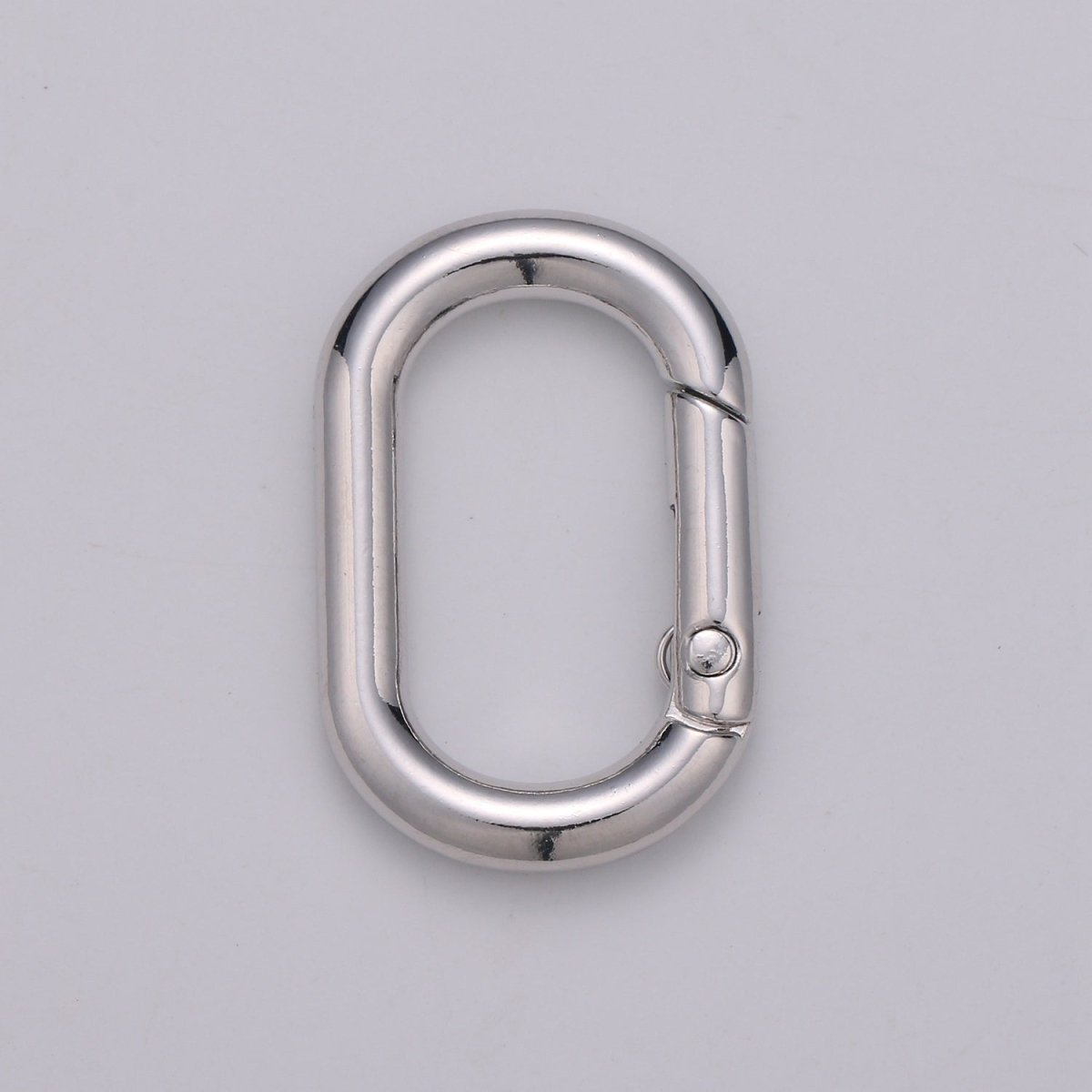 Gold, Silver, Rose Gold, Black Thick Push Gate Oval Clasp, Spring gate Clasp, 20x31mm Chunky Clasp for Statement Necklace L-028~L-031 - DLUXCA