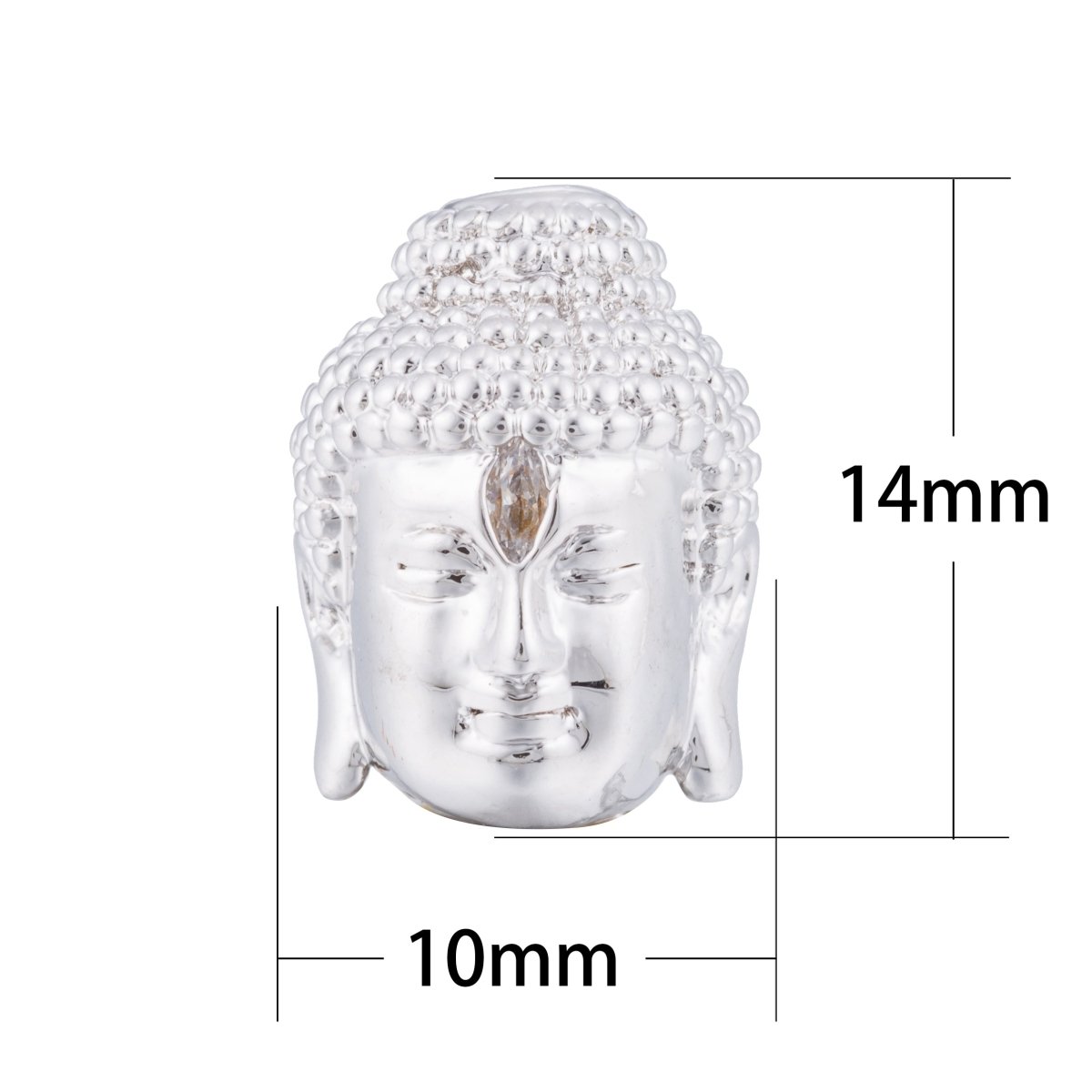 Gold / Silver / Rose Gold Meditation Buddha Head Spacer Beads | B-027 - DLUXCA