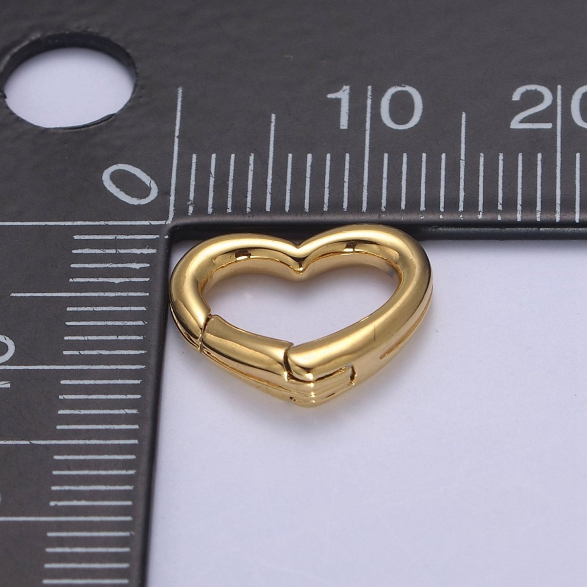 Gold Silver Spring Gate Ring Heart Clasp, Push Clip Clasp, Spring Gate for Jewelry Making L-660 L-661 - DLUXCA