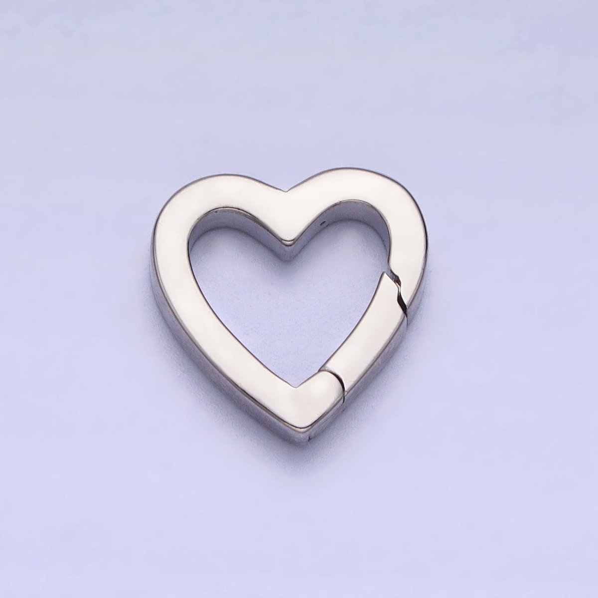 Gold Silver Spring Gate Ring Heart Clasp, Push Clip Clasp, Spring Gate for Jewelry Making Z-309 Z-310 - DLUXCA