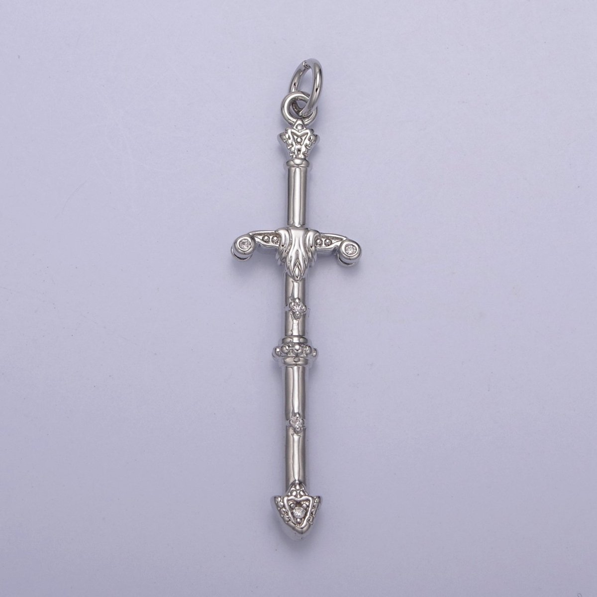 Gold / Silver Sword Charm Pendant, Large Sword Charm Pendant N-838 N-839 - DLUXCA