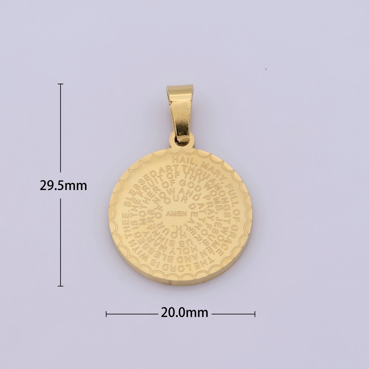 Gold / Silver The Hail Mary Prayer Pendant Catholic Religious Necklace Pendant, Charm For Jewelry Making J-360 J-361 - DLUXCA