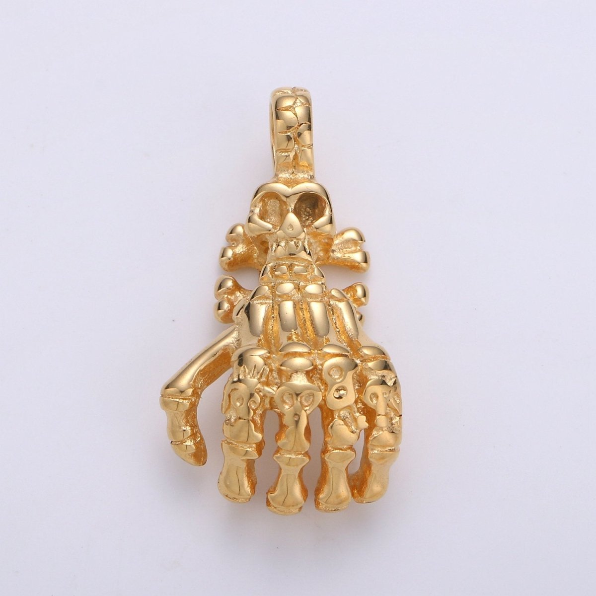 Gold Skeleton Hand Charm Zombie Hand Charm Silver Halloween Charm Tibetan Silver Charms For Men Jewelry Making in Stailness Steel Finding J-793~J-795 - DLUXCA