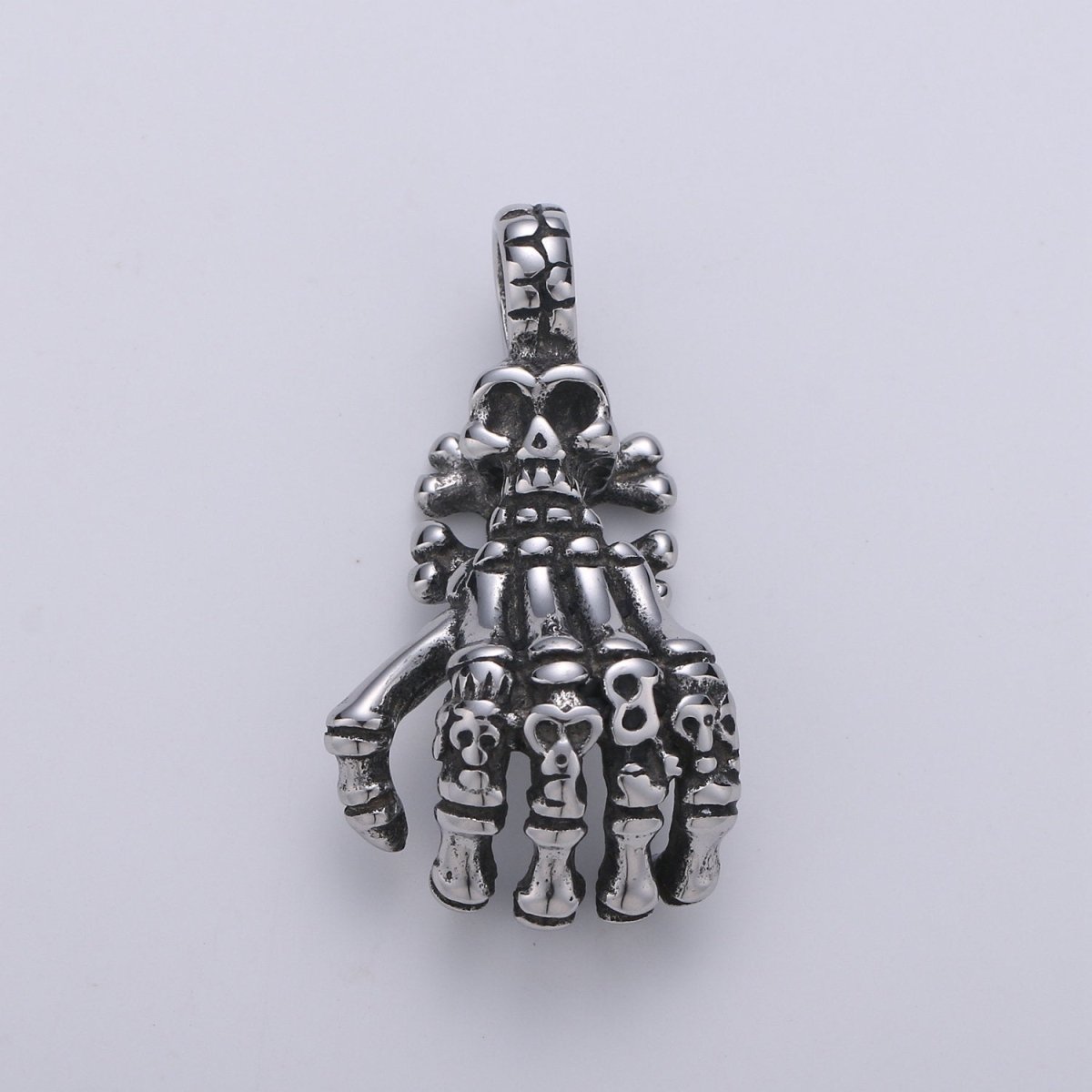 Gold Skeleton Hand Charm Zombie Hand Charm Silver Halloween Charm Tibetan Silver Charms For Men Jewelry Making in Stailness Steel Finding J-793~J-795 - DLUXCA