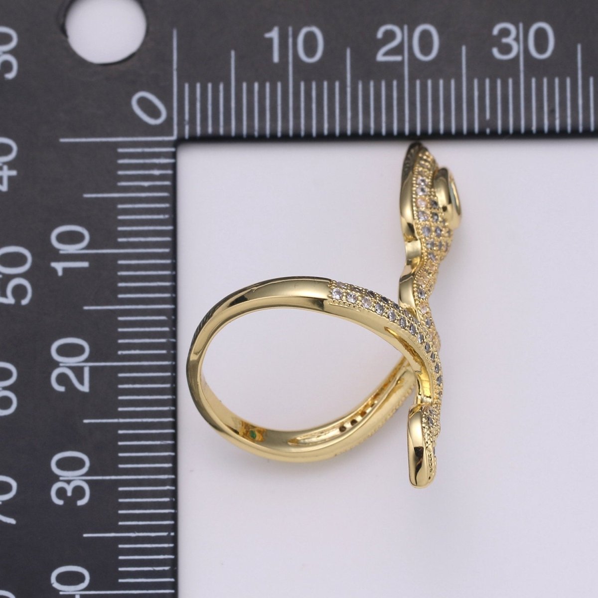 Gold Snake ring, serpent ring, gold ring, wrap ring, snake gold ring, Micro Pave Ring vintage jewelry for birthday Christmas Gift R219 - DLUXCA