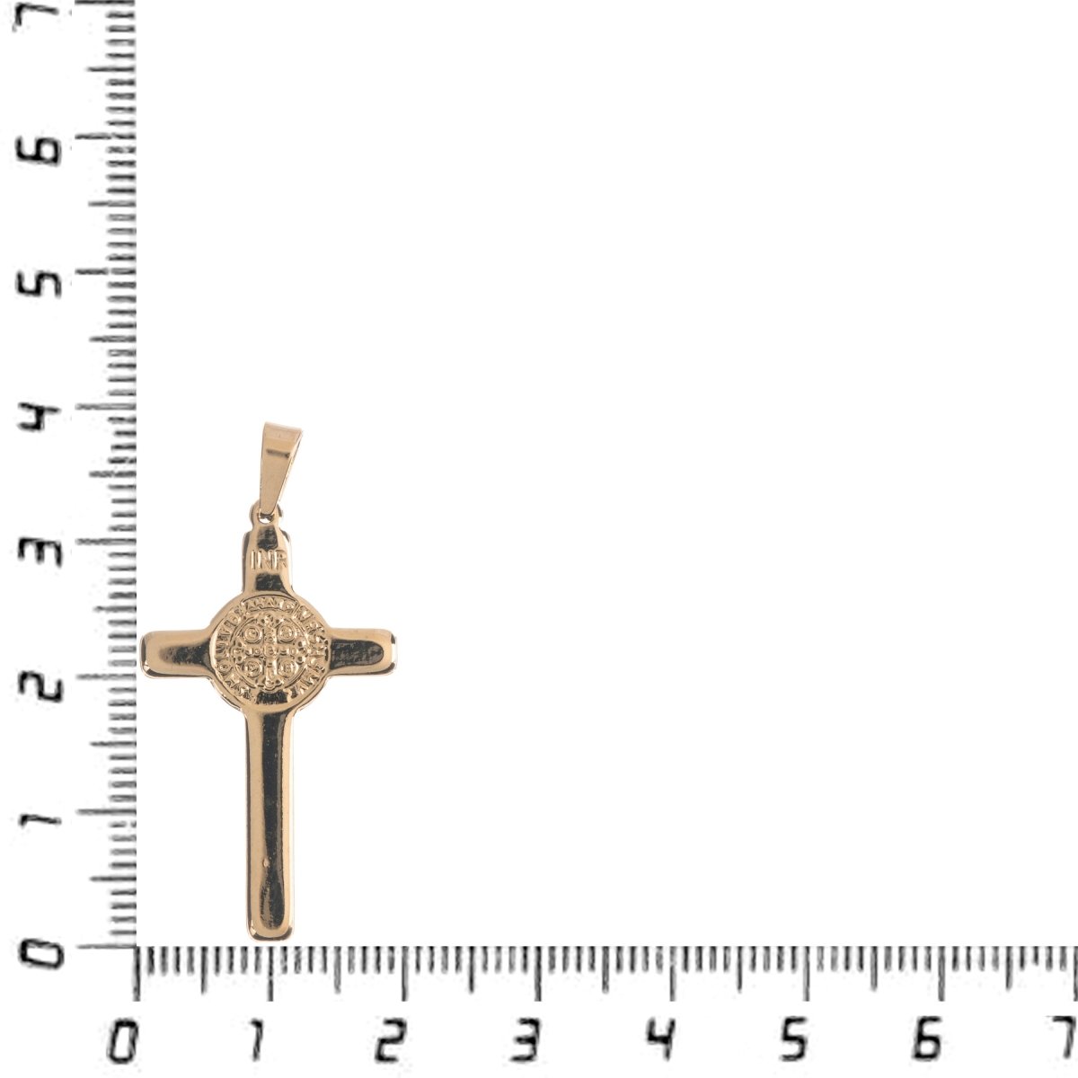 Gold Stainless Steel Cross, Jesus Christ, Saint Benedict Cross Medal, Bails Findings for Earring Necklace Jewelry Making Supplies J-472 - DLUXCA