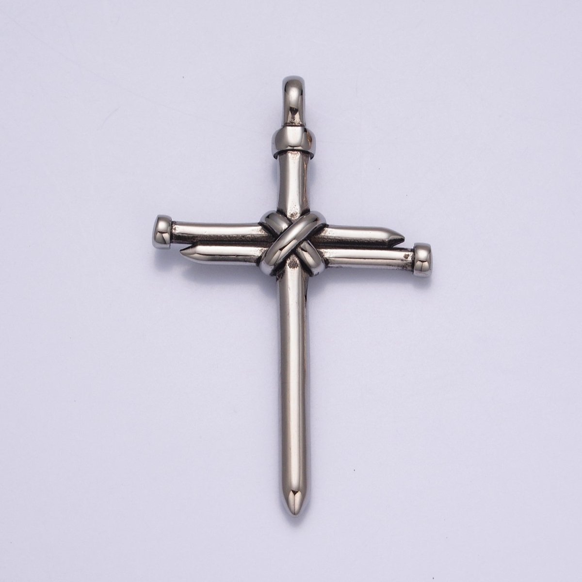 Gold Stainless Steel Nail Cross Necklace Pendant for Men Jewelry X-641 X-642 - DLUXCA