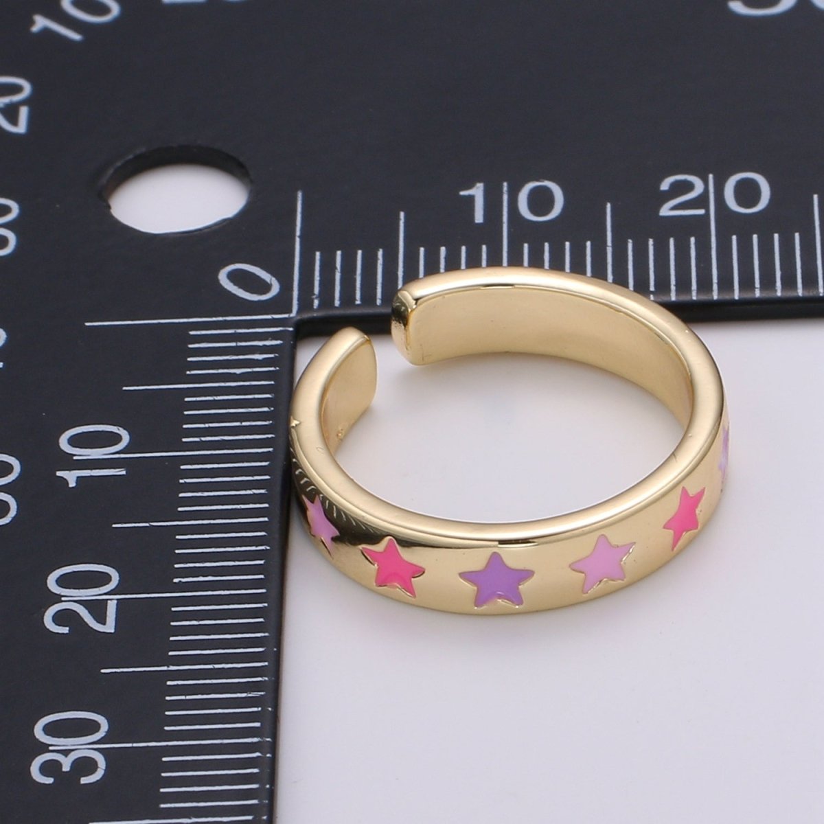 Gold Star Ring, Celestial Ring, Open Ring Adjustable Dainty Gold Stacking Ring Minimalist Twinkle Ring for Friendship Jewelry Birthday gift - DLUXCA