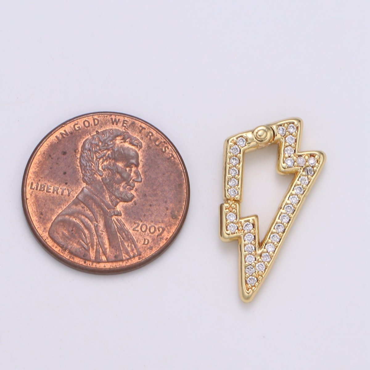 Gold Thunder Clasp Spring Gate Ring, Push Gate Ring Snap Click Lock 14K Gold Filled Clasp for Link Necklace Bracelet Connector L-167~L-168 - DLUXCA