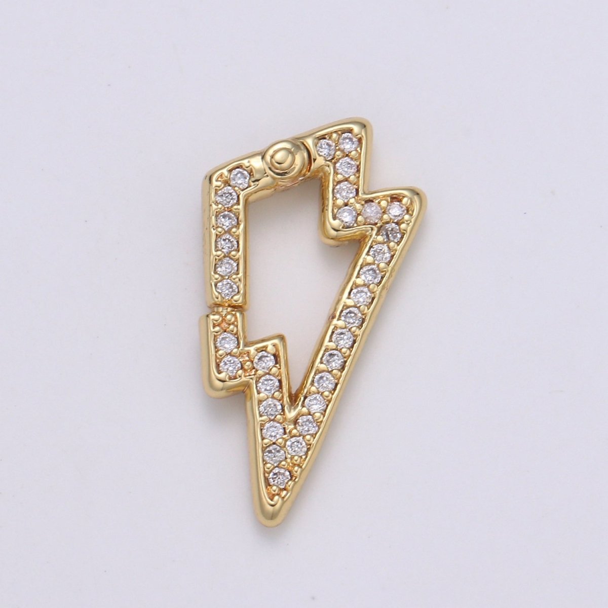 Gold Thunder Clasp Spring Gate Ring, Push Gate Ring Snap Click Lock 14K Gold Filled Clasp for Link Necklace Bracelet Connector L-167~L-168 - DLUXCA