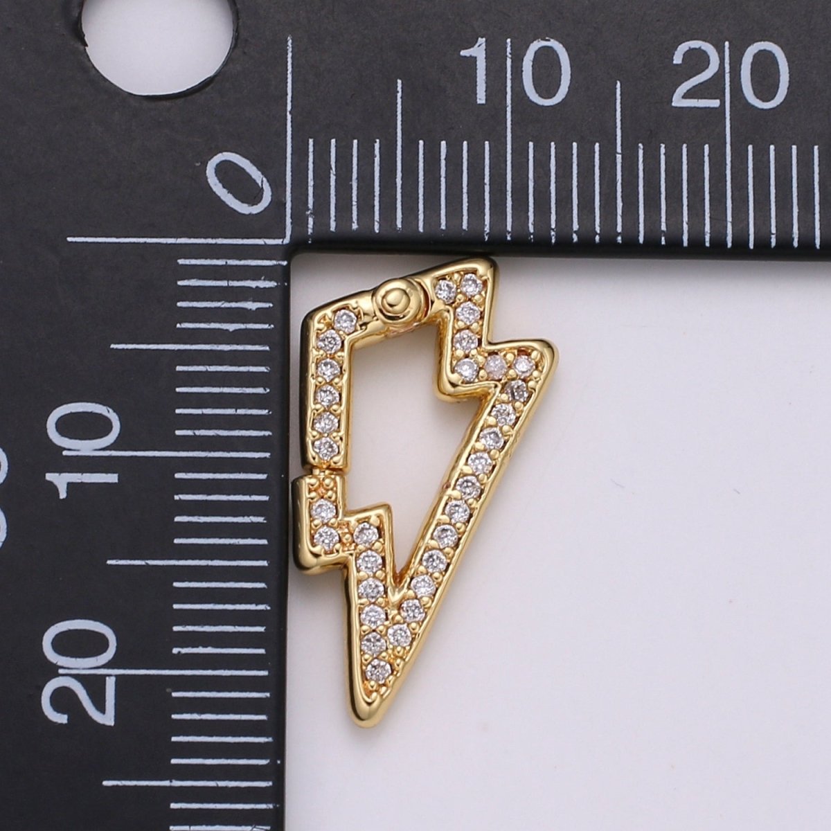 Gold Thunder Clasp Spring Gate Ring, Push Gate Ring Snap Click Lock 14K Gold Filled Clasp for Link Necklace Bracelet Connector L-167~L-168 - DLUXCA