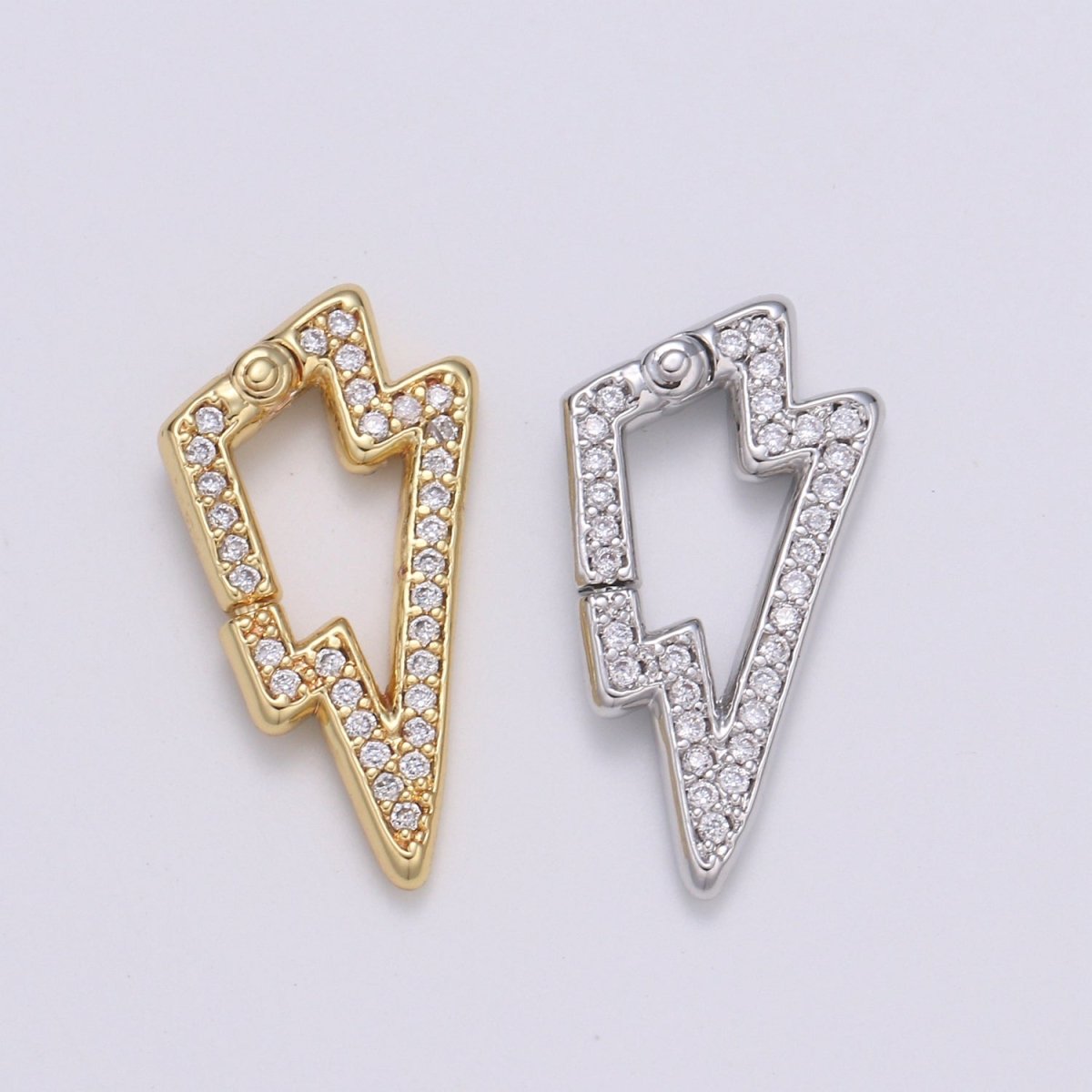 Gold Thunder Clasp Spring Gate Ring, Push Gate Ring Snap Click Lock 14K Gold Filled Clasp for Link Necklace Bracelet Connector L-167~L-168 - DLUXCA