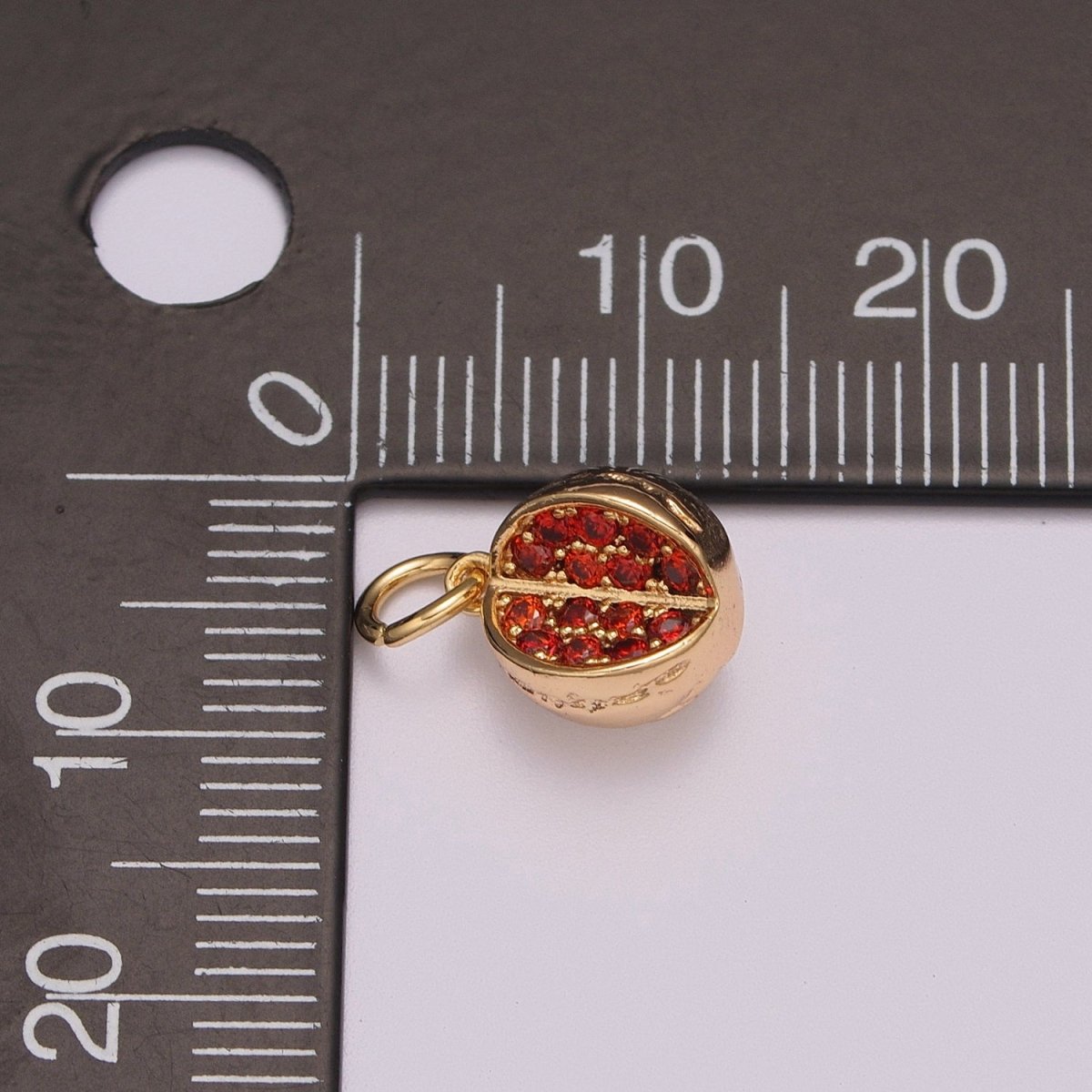 Gold Watermelon Charm Cubic Fruit Charm Summer Foodies Pendant Dangle Charms for Bracelet Necklace Earring Supply Component | M-768 - DLUXCA