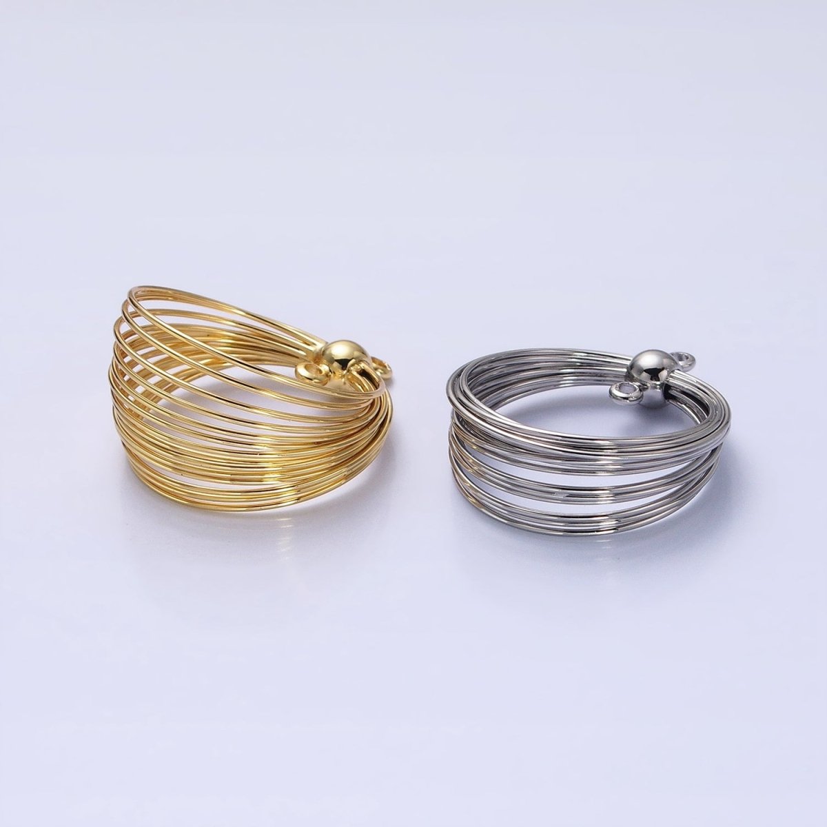 Gold Wire Round Layer Charm for Necklace Earring Component Jewelry Making Z-171 Z-172 - DLUXCA