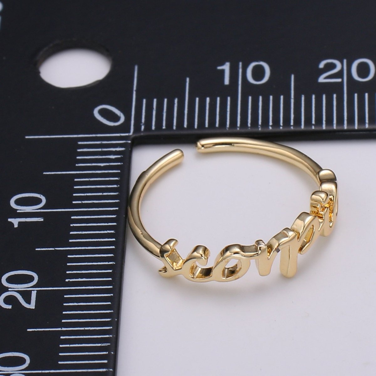 Gold Zodiac Ring Words Gold Ring, Astrology Horoscope Ring Birthday Personalized Gift Open Adjustable Ring for Stacking Ring Midi Ring - DLUXCA
