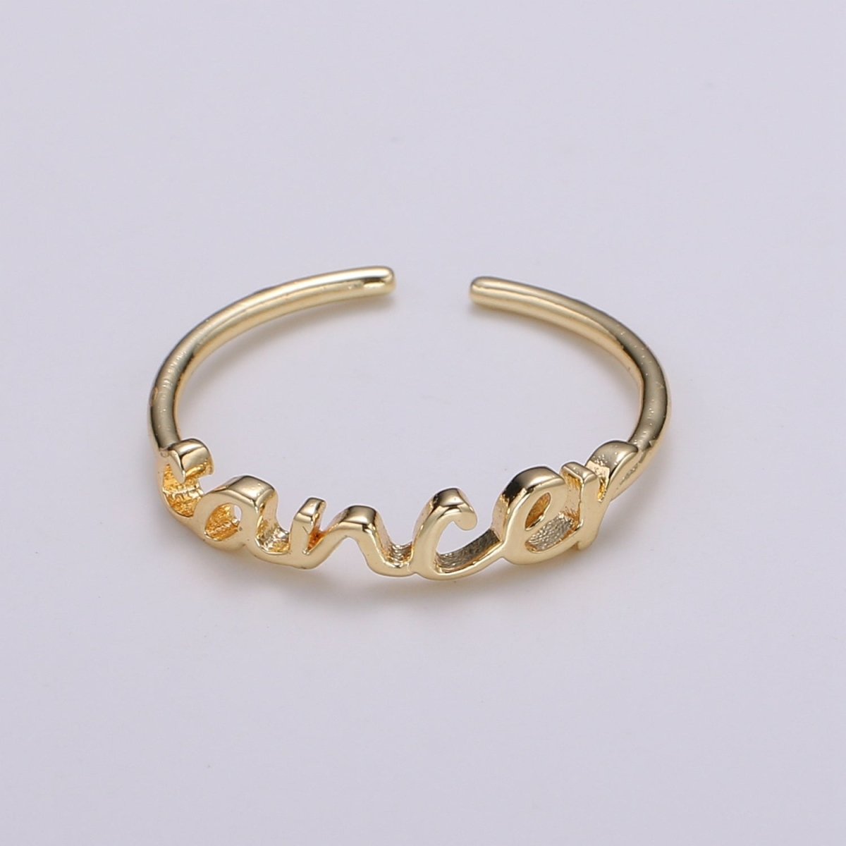 Gold Zodiac Ring Words Gold Ring, Astrology Horoscope Ring Birthday Personalized Gift Open Adjustable Ring for Stacking Ring Midi Ring - DLUXCA