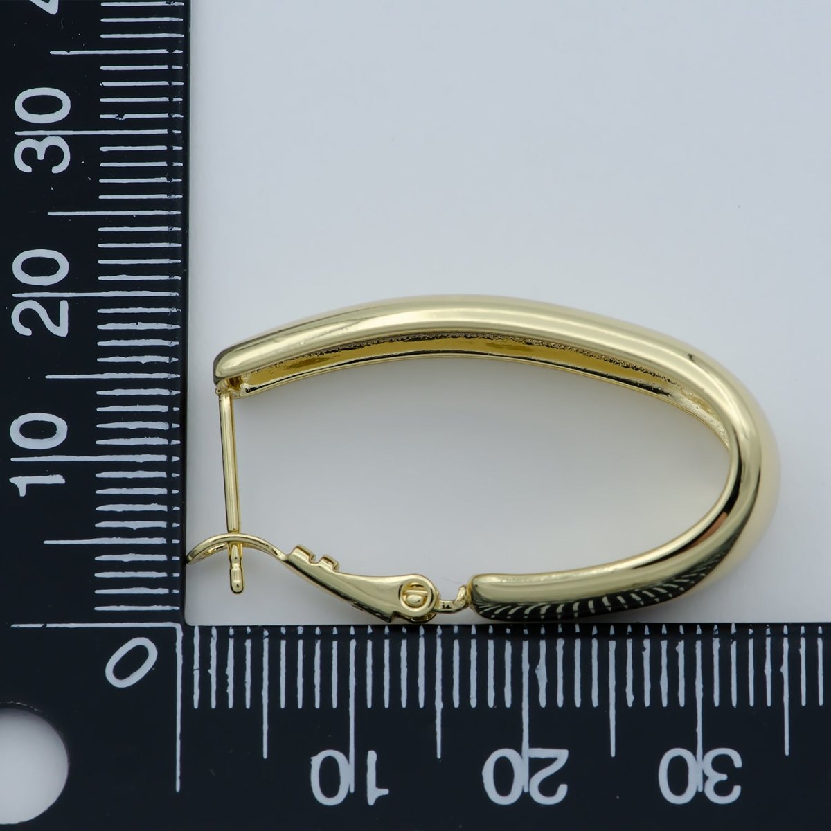 Golden Thin Huggies Earrings, Plain Gold Filled Geometric Formal/Casual Earring Jewelry P-257 - DLUXCA