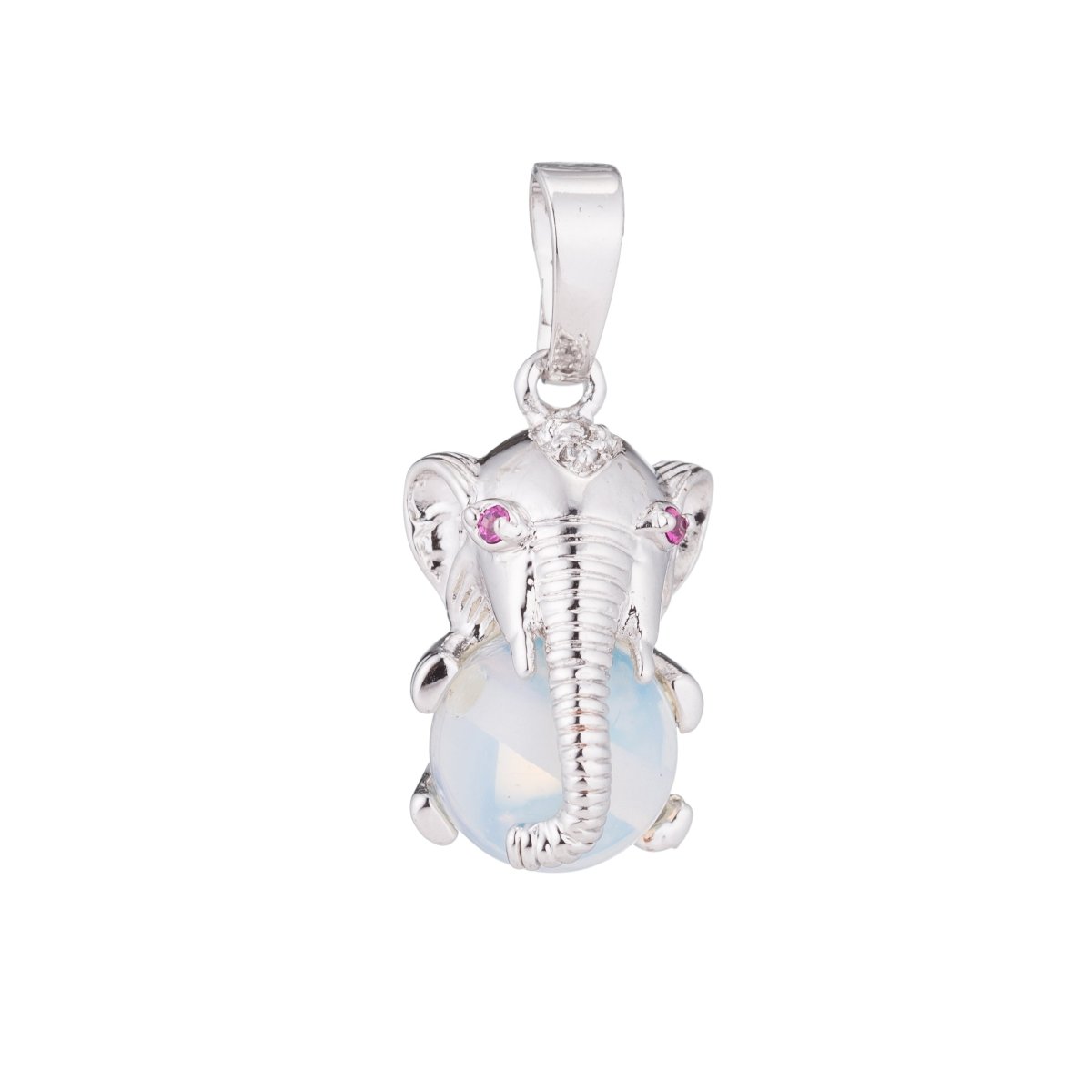 Gold/Rose Gold/Silver Baby Elephant Trunk Nature Ball Circus Jungle DIY Cubic Zirconia Necklace H-208 H-311 - DLUXCA