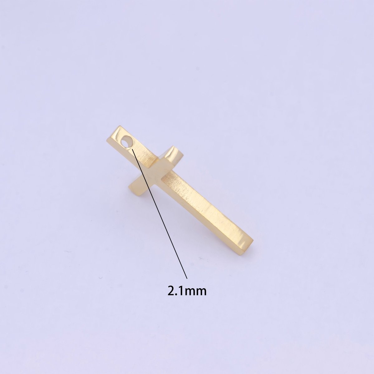 Gold/Silver Stainless Steel Religious Cross, Minimalist Spacer Bead For Jewelry Making. W-839 W-840 - DLUXCA