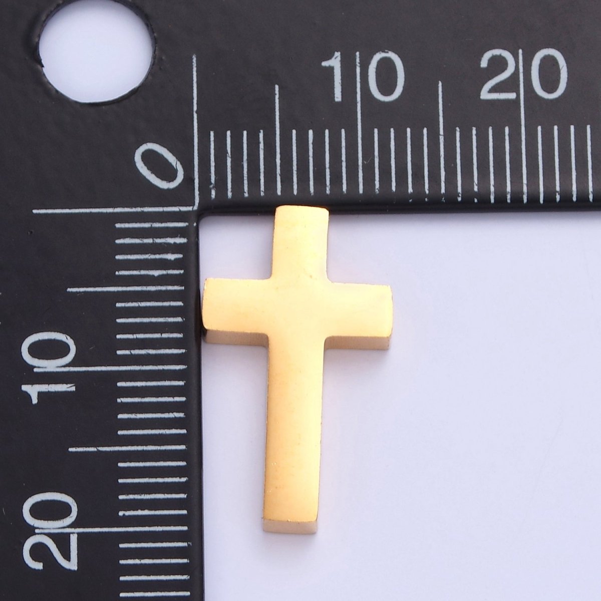 Gold/Silver Stainless Steel Religious Cross, Minimalist Spacer Bead For Jewelry Making. W-839 W-840 - DLUXCA