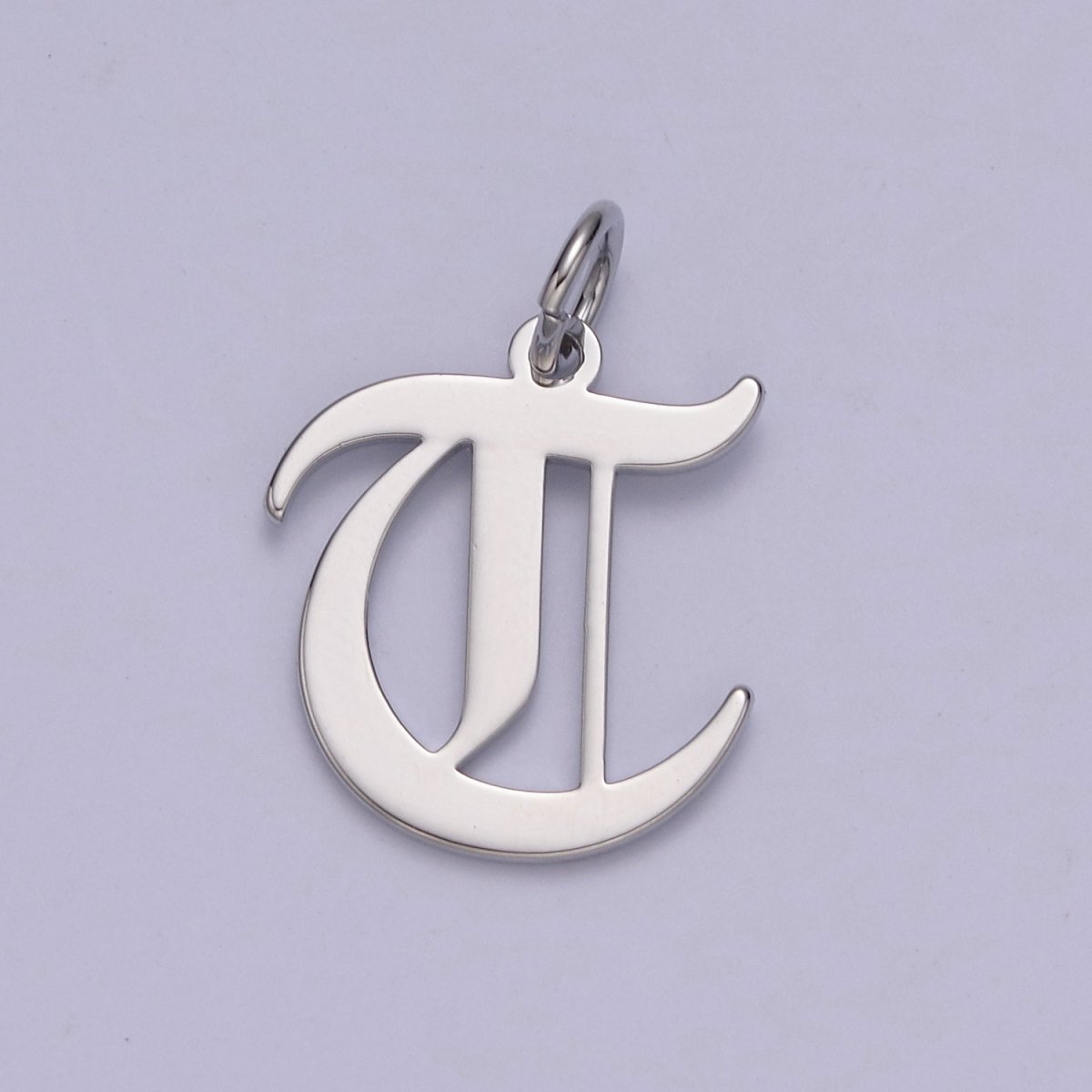 Gothic Letter Charm, Alphabet Charm, Silver Letter Charm, 26 Letters Initial Charms Old English Letter Pendant W-028~W-054 - DLUXCA