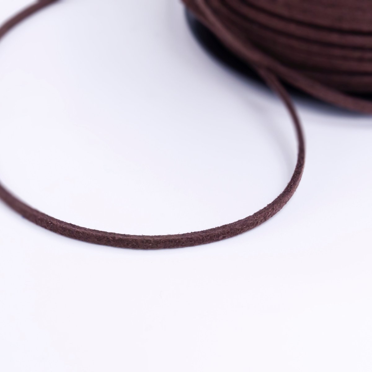 Grey, Brown Soft Synthetic Suede Leather For Rope DIY Jewelry Necklace Making | ROLL-1434 ROLL-1435 - DLUXCA