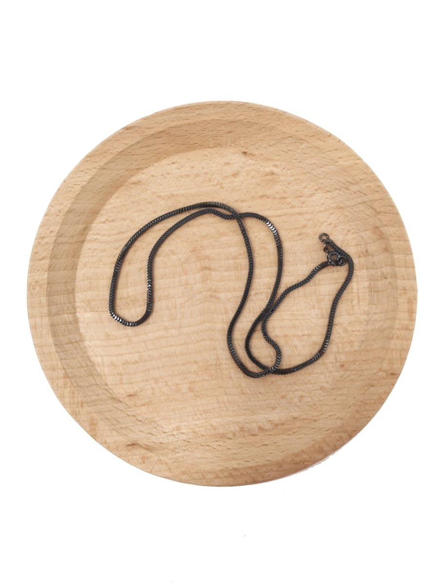 Gun Metal Plated Box Chain, 17.7 Inch Box Finished Chain For Jewelry Making, Dainty 2mm Box Necklace w/Spring Ring | CN-339 - DLUXCA