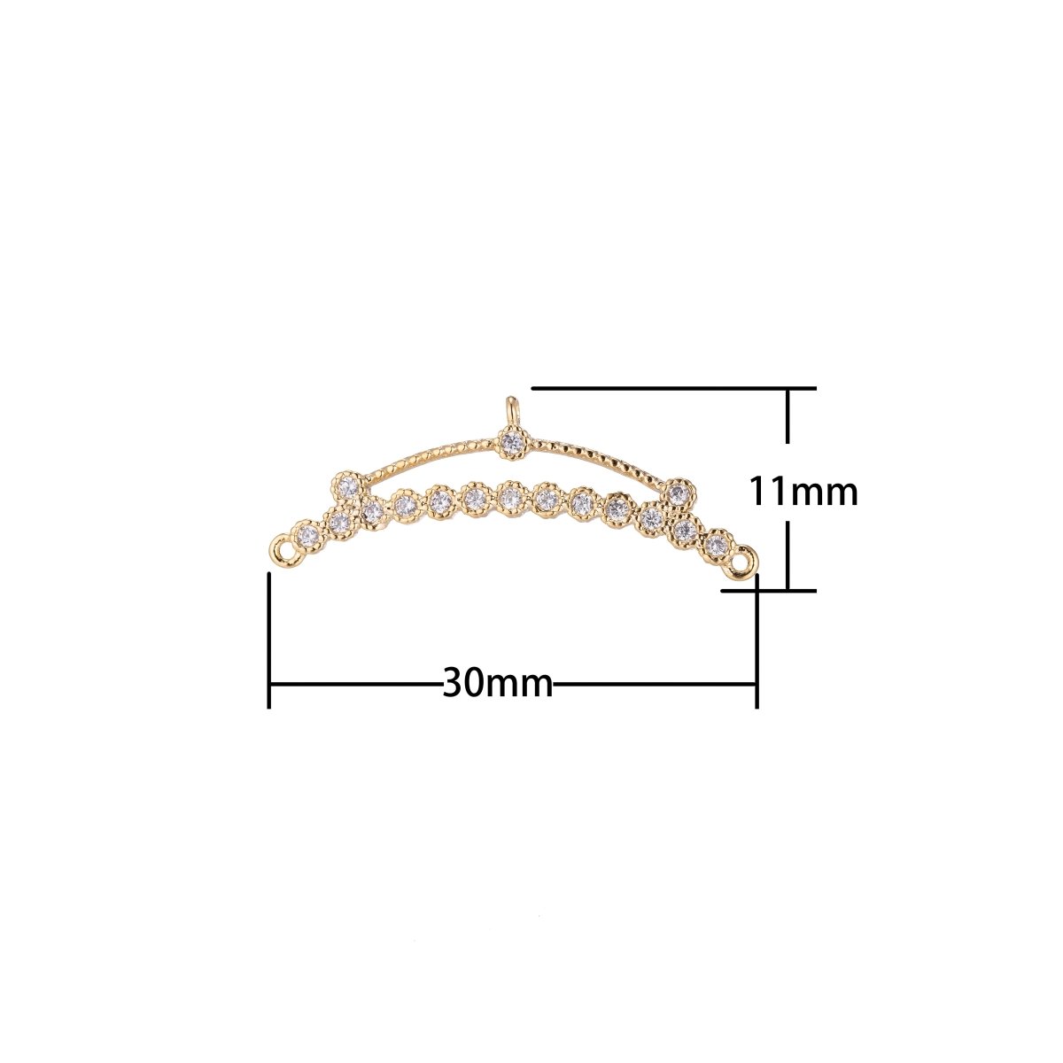 Half Circle Gold Filled Connectors - K-034 - DLUXCA