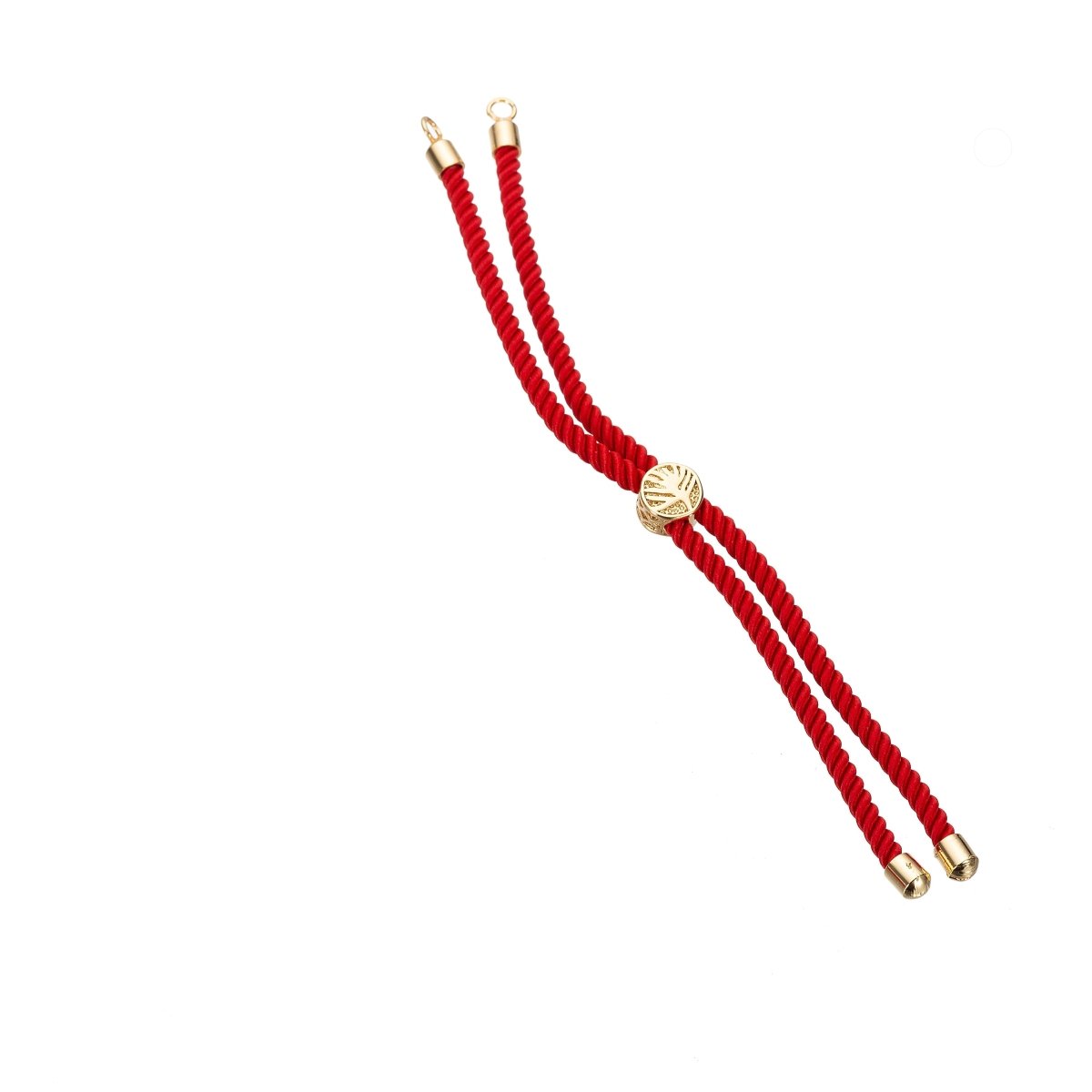 Half Finished Adjustable Cord Bracelet with Jump Rings, Semi Finished Friendship Bracelet | O-038 ~ O-053 - DLUXCA