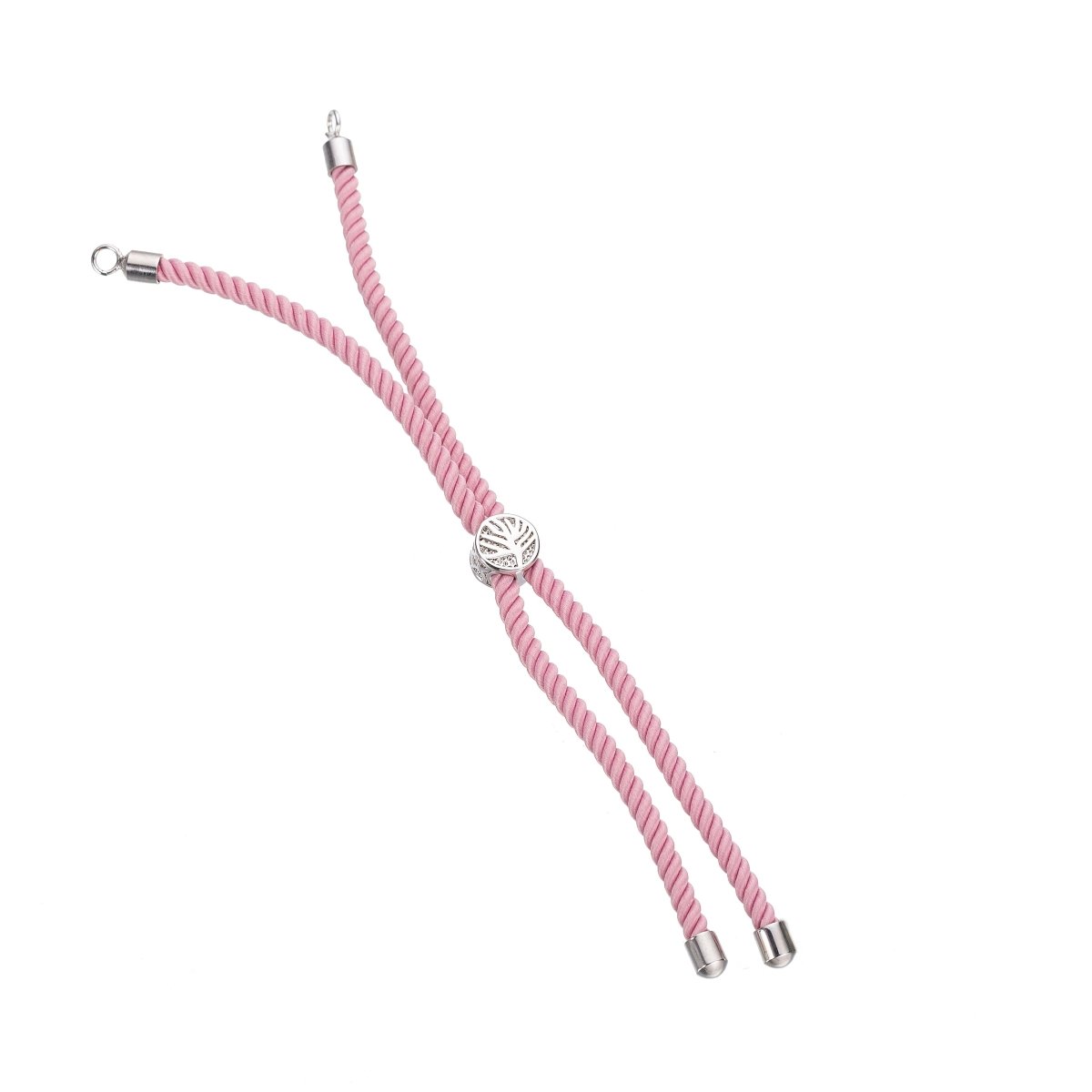 Half Finished Adjustable Cord Bracelet with Jump Rings, Semi Finished Friendship Bracelet | O-038 ~ O-053 - DLUXCA