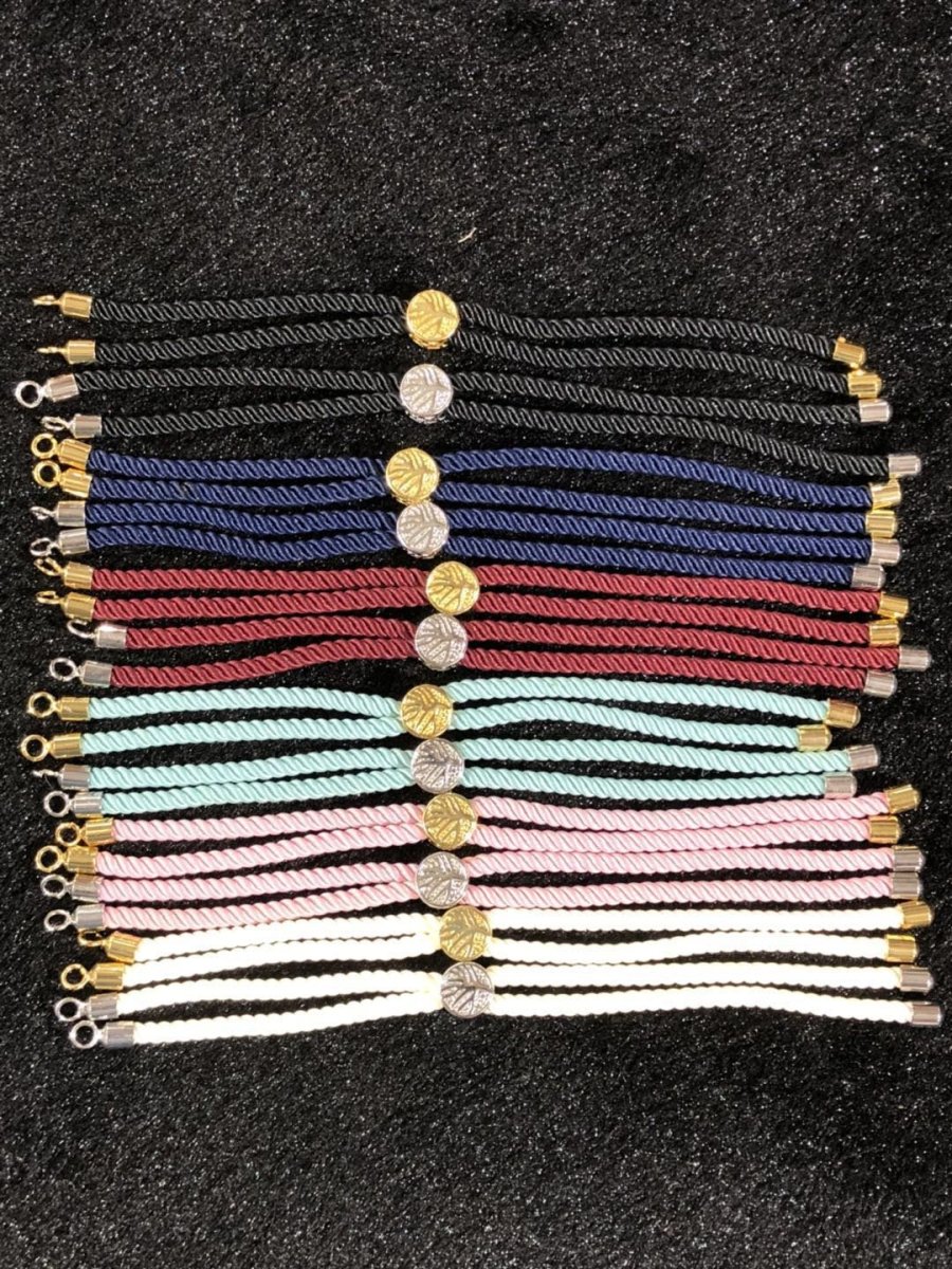 Half Finished Adjustable Cord Bracelet with Jump Rings, Semi Finished Friendship Bracelet | O-038 ~ O-053 - DLUXCA