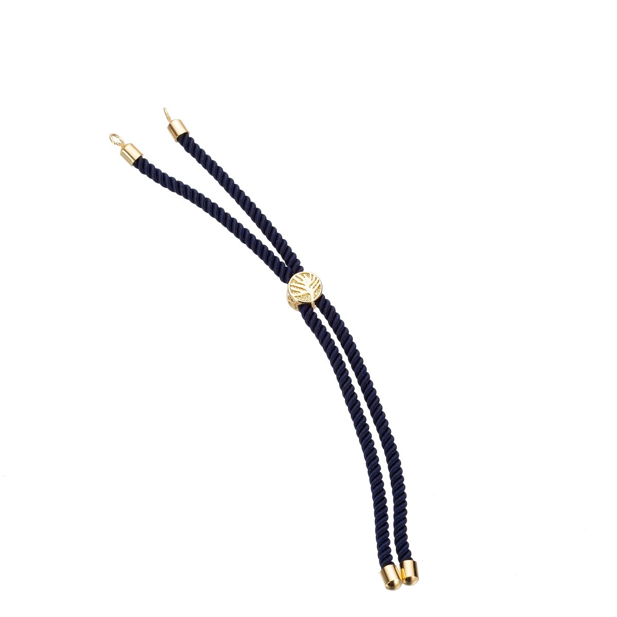 Half Finished Adjustable Cord Bracelet with Jump Rings, Semi Finished Friendship Bracelet | O-038 ~ O-053 - DLUXCA