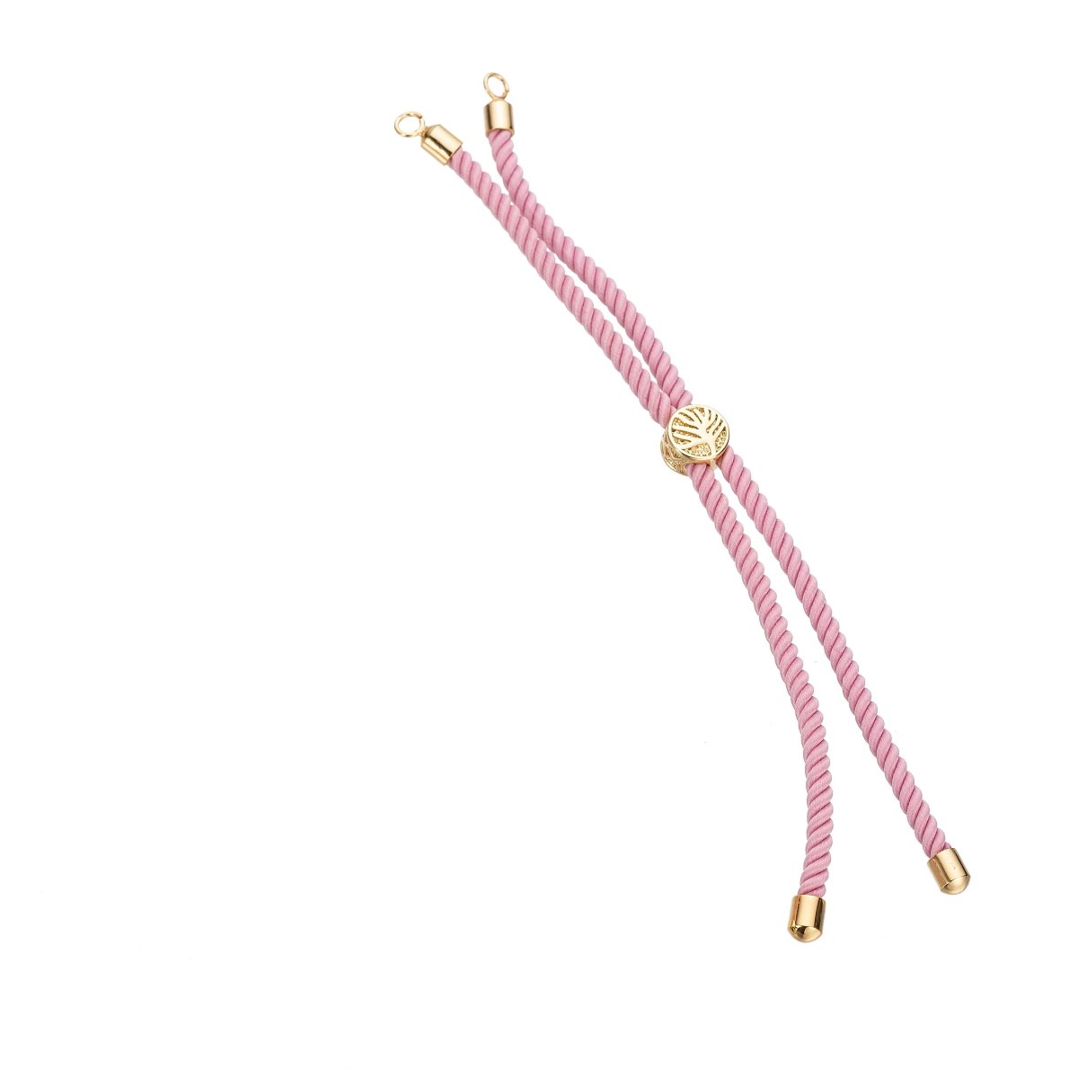 Half Finished Adjustable Cord Bracelet with Jump Rings, Semi Finished Friendship Bracelet | O-038 ~ O-053 - DLUXCA