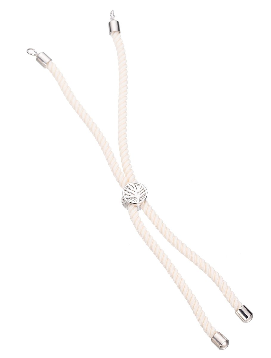 Half Finished Adjustable Cord Bracelet with Jump Rings, Semi Finished Friendship Bracelet | O-038 ~ O-053 - DLUXCA