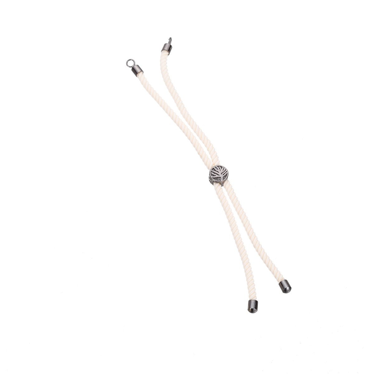 Half Finished Adjustable Cord Bracelet with Jump Rings, Semi Finished Friendship Bracelet | O-038 ~ O-053 - DLUXCA