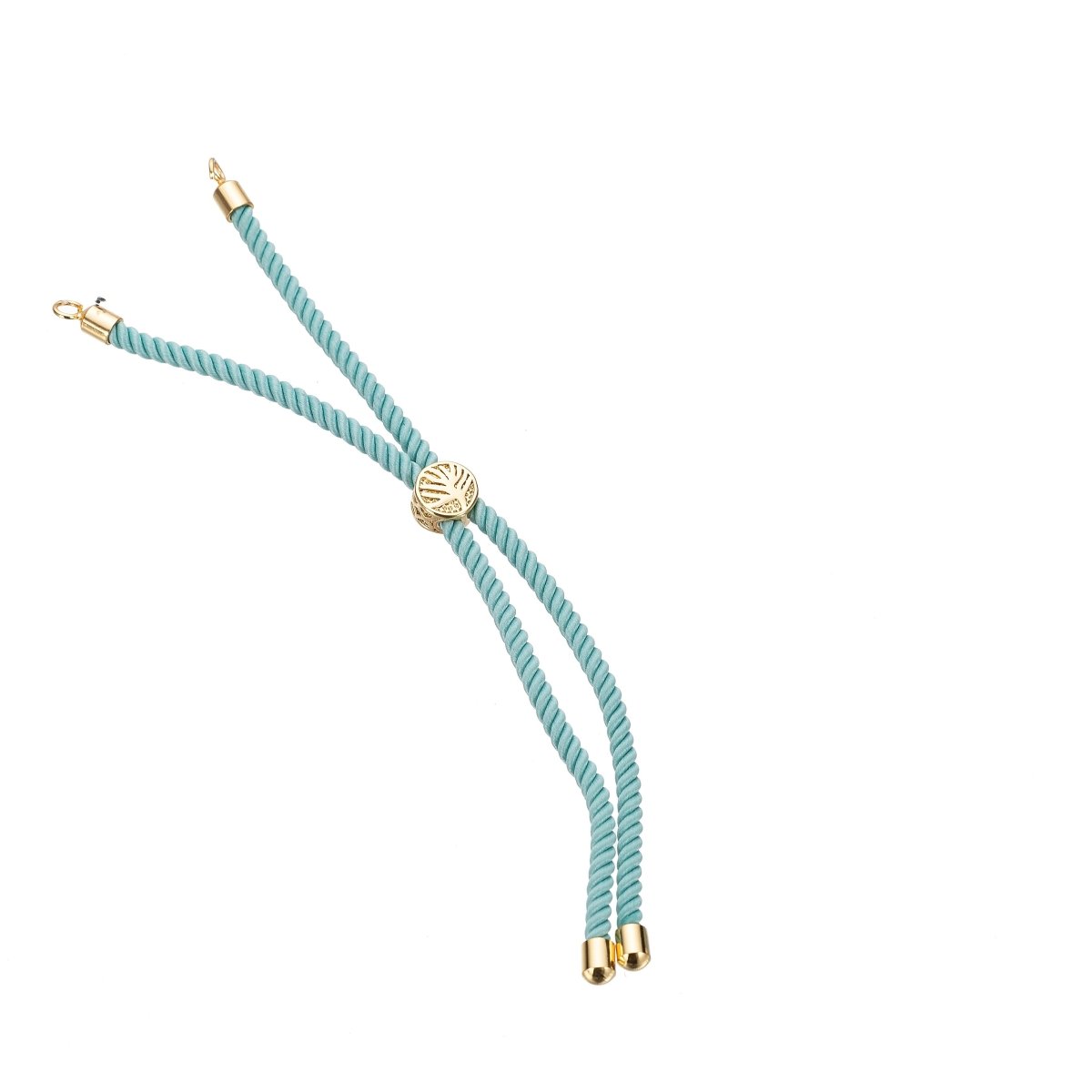 Half Finished Adjustable Cord Bracelet with Jump Rings, Semi Finished Friendship Bracelet | O-038 ~ O-053 - DLUXCA