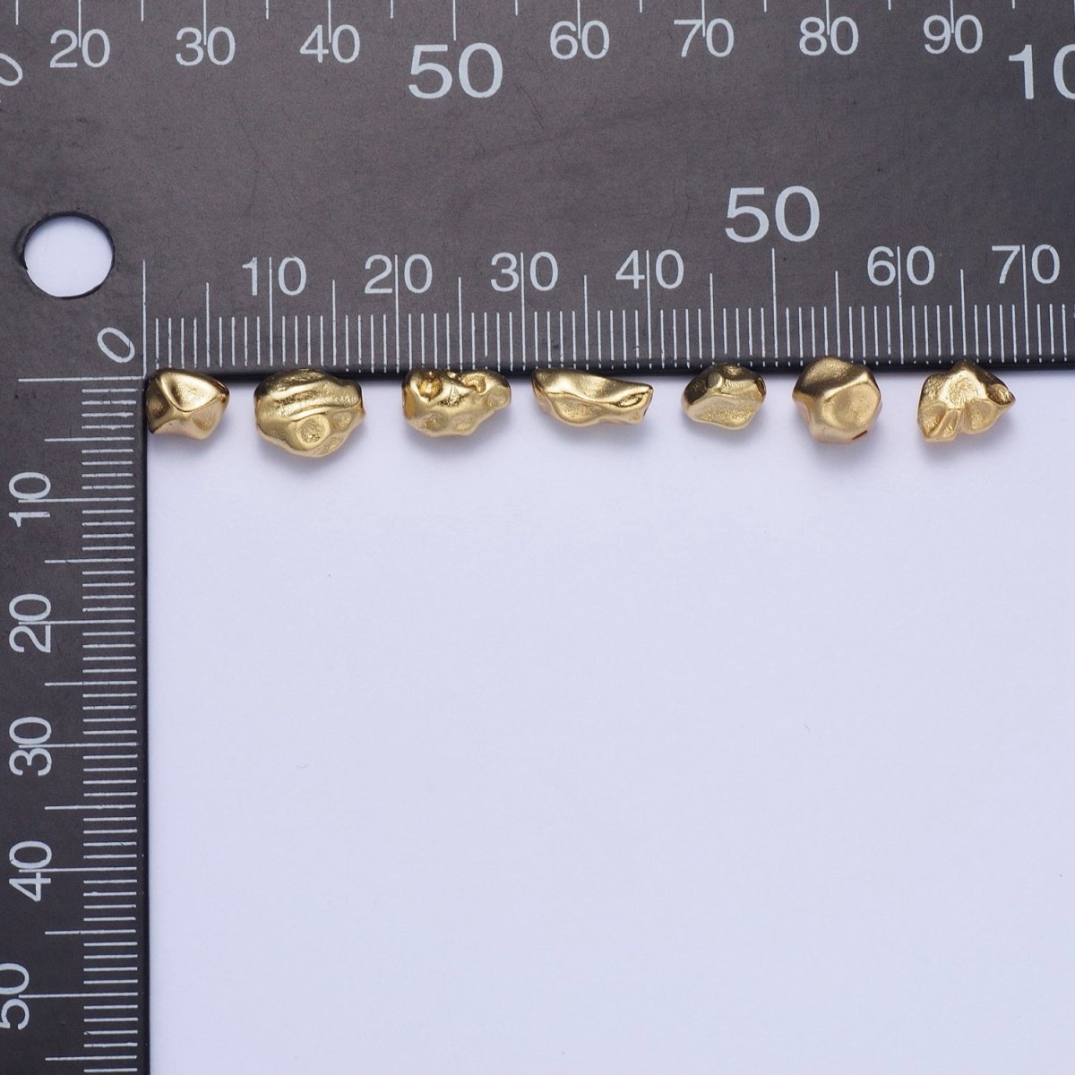 Hammered Abstract Geometric Gold Spacer Bead | B-014, B-016, B-029, B-041, B-044, B-045, B-048 - DLUXCA