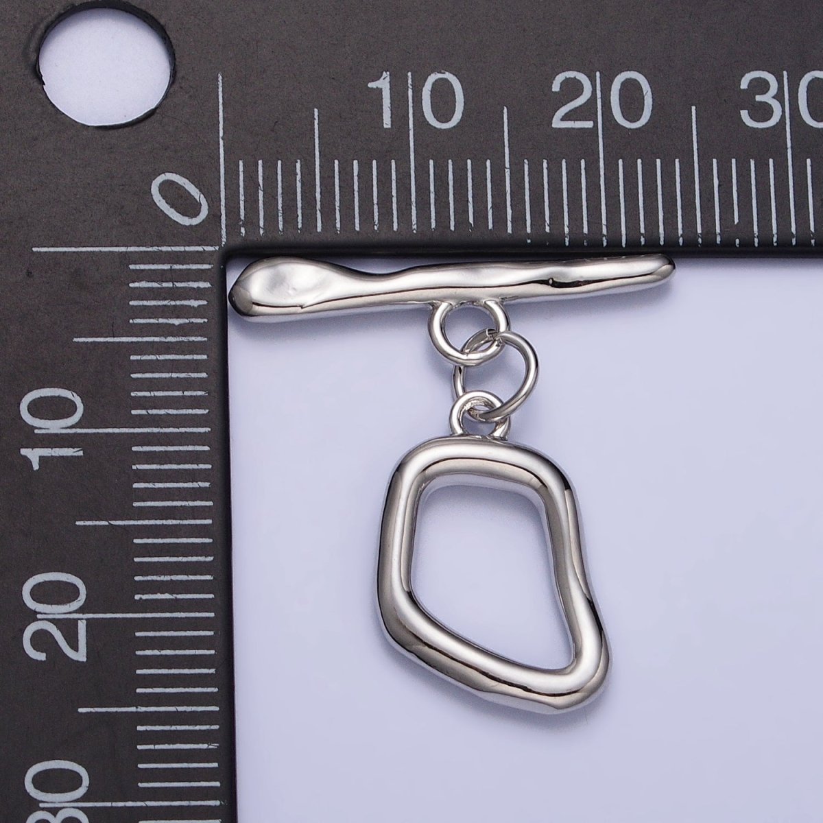 Hammered Geometric Toggle Clasps Jewelry Closure Supply in Matte, Silver, Gold | Z-088 Z-089 Z--097 - DLUXCA