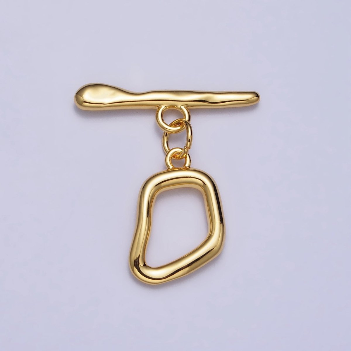 Hammered Geometric Toggle Clasps Jewelry Closure Supply in Matte, Silver, Gold | Z-088 Z-089 Z--097 - DLUXCA